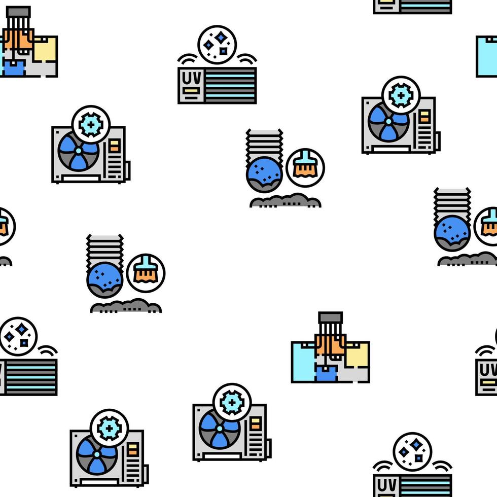 Conditioning System Electronics Vector Seamless Pattern