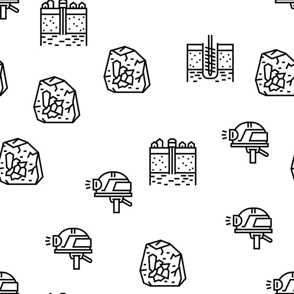 Geology Researching Vector Seamless Pattern