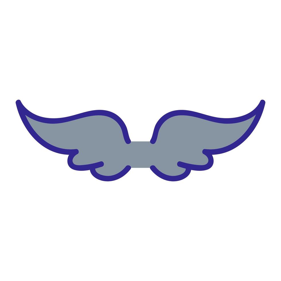 Wings of the angel icon vector. Isolated contour symbol illustration vector