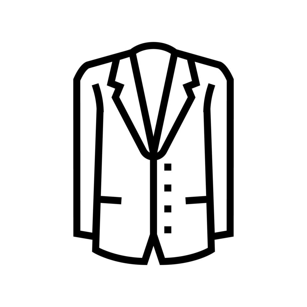 traje masculino ropa formal línea icono vector ilustración