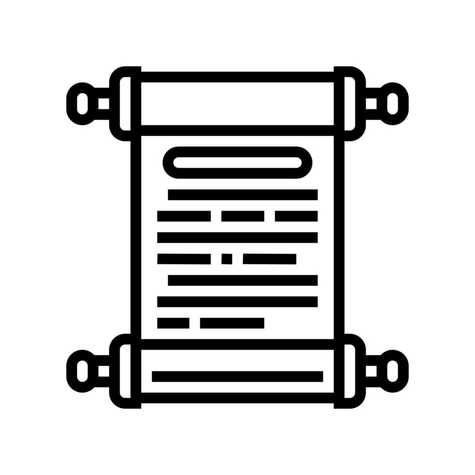 history scroll ancient greece line icon vector illustration
