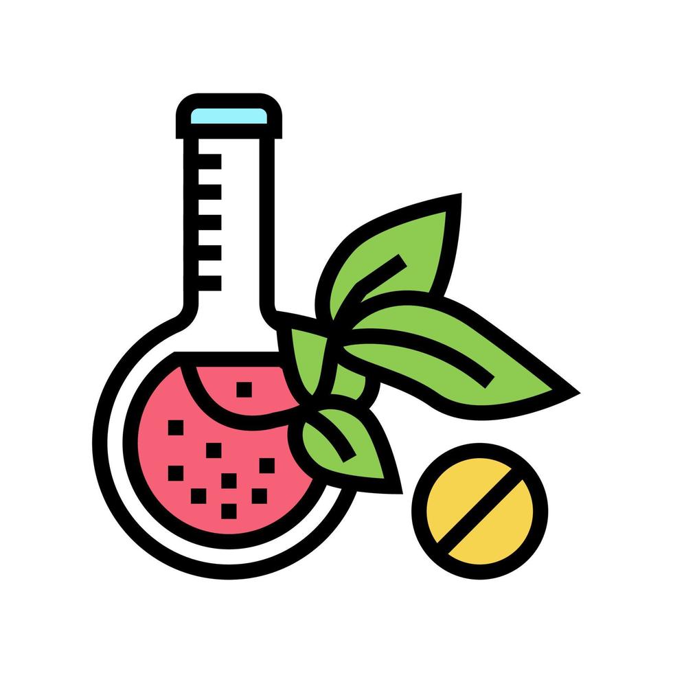 ilustración de vector de icono de color líquido de homeopatía natural