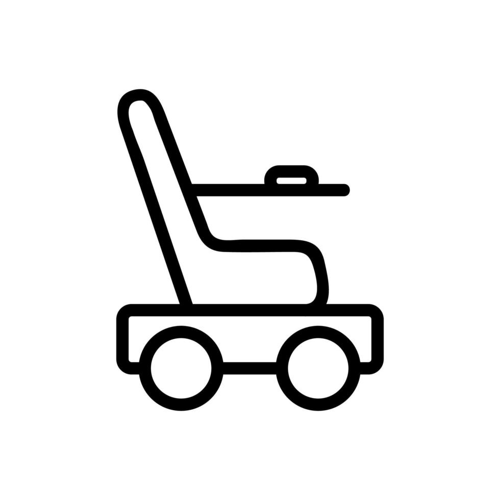 wheelchair icon vector outline illustration