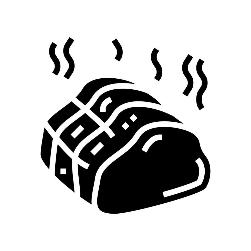 smoked meat glyph icon vector illustration