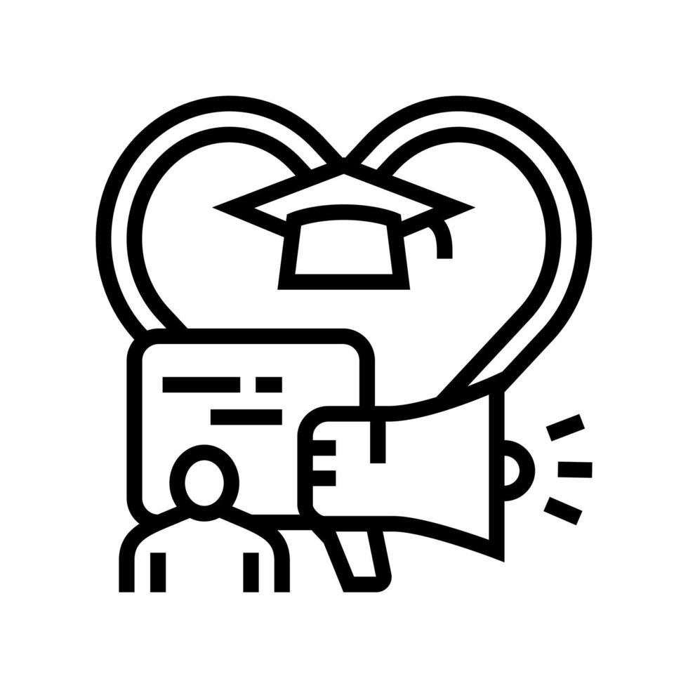 communication and learning line icon vector illustration