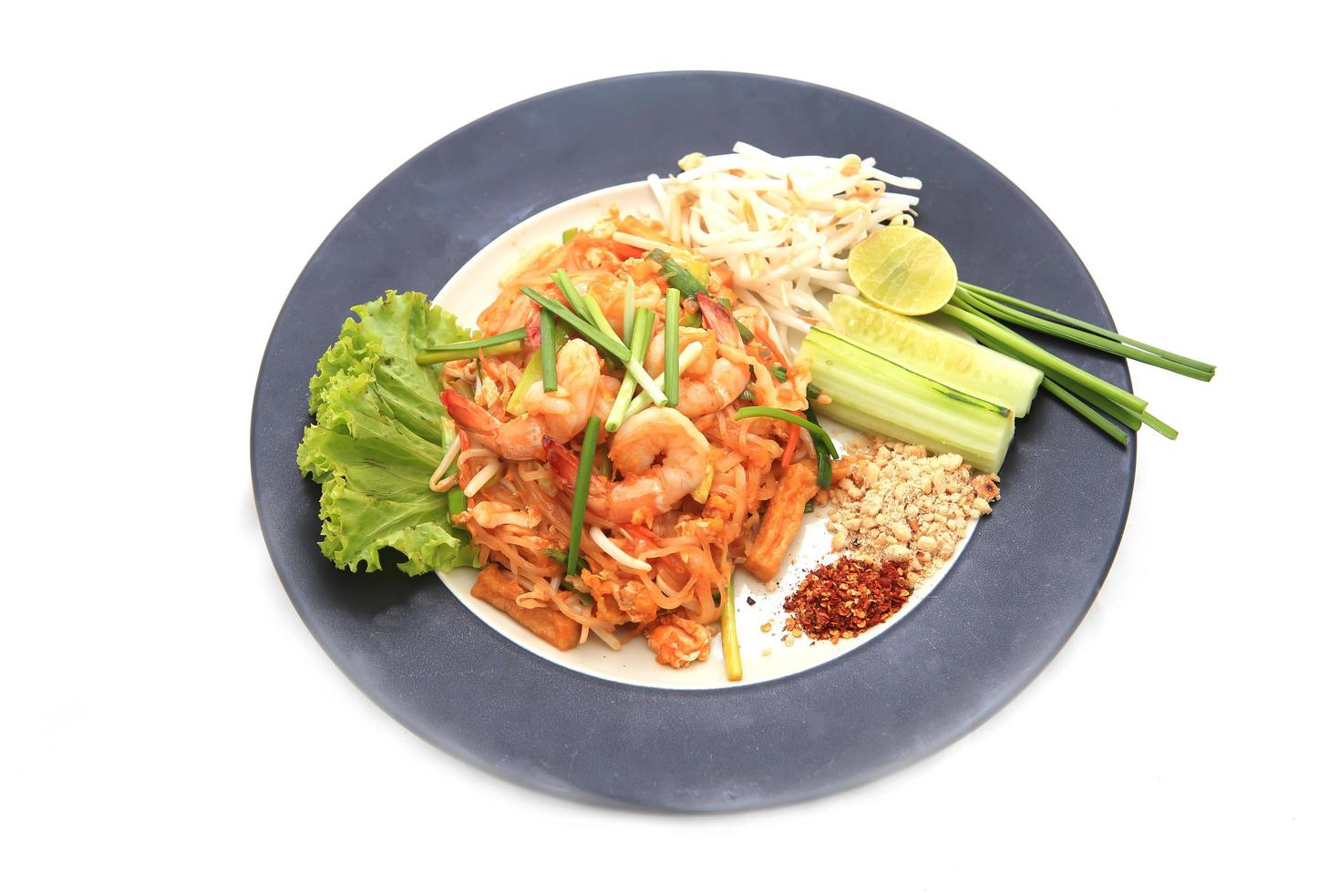 Thai food Pad thai , Stir fry noodles with shrimp photo