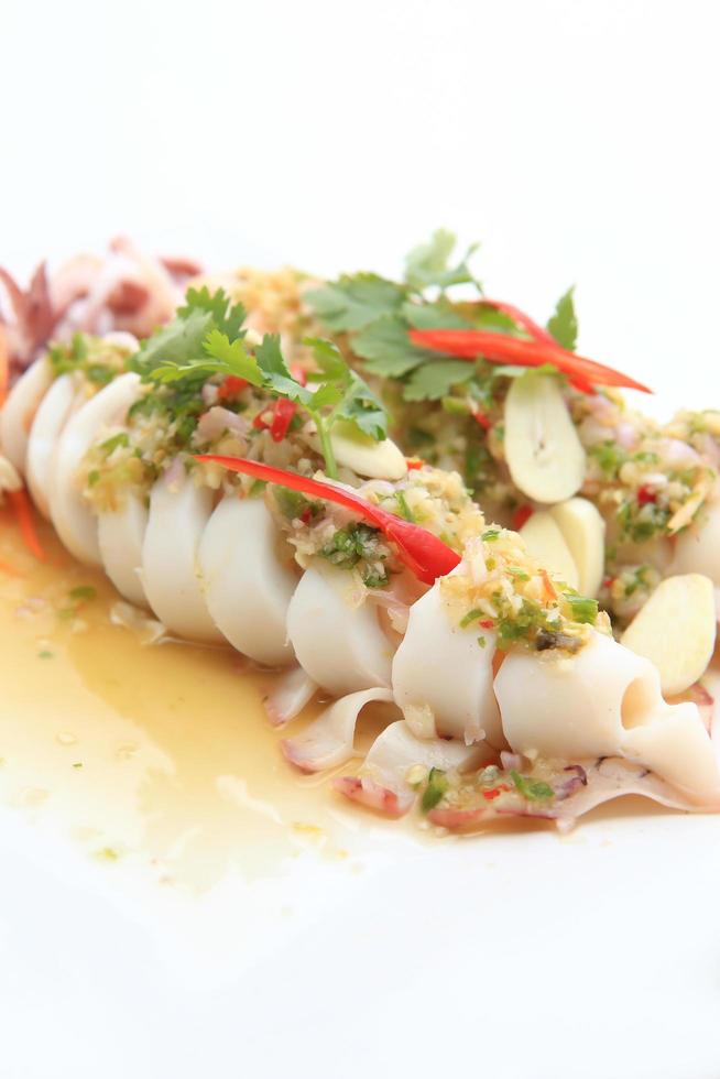 Squid steamed with lemon photo