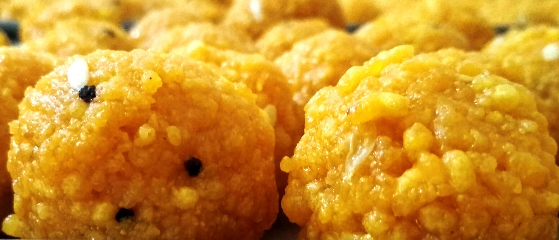 Indian sweet food boondi laddu photo