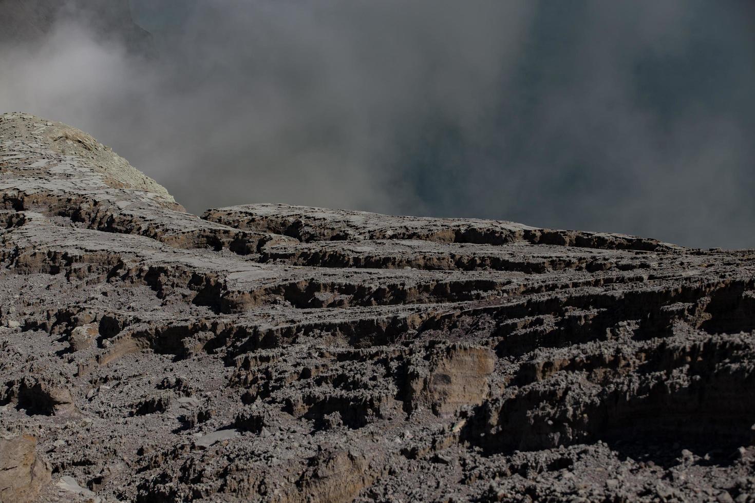 Detail from Kawah Ijen volcano and crater ,Indonesia photo