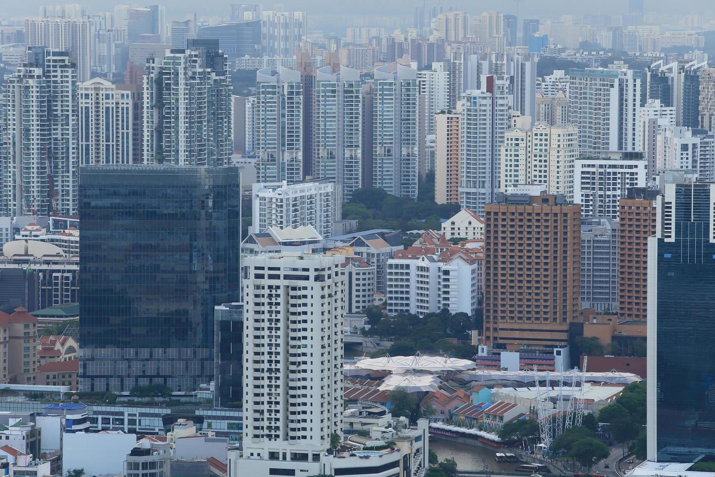 Bird's eye view of Singapore photo