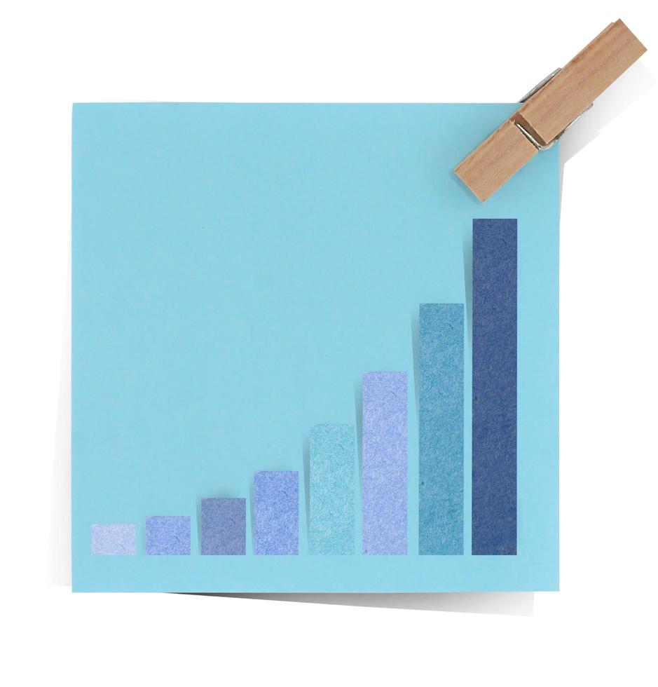 graph icon  recycled paper stick photo