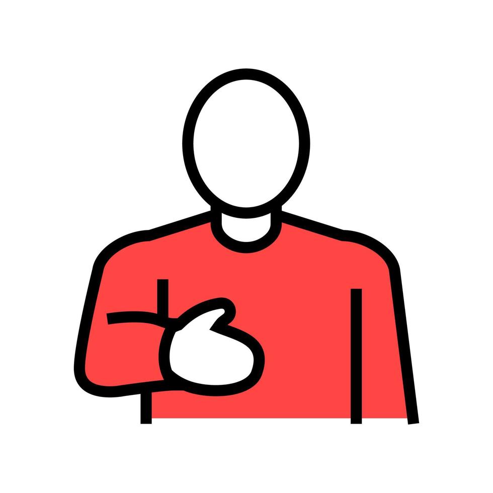 Ilustración de vector de icono de color de saludo de empresario