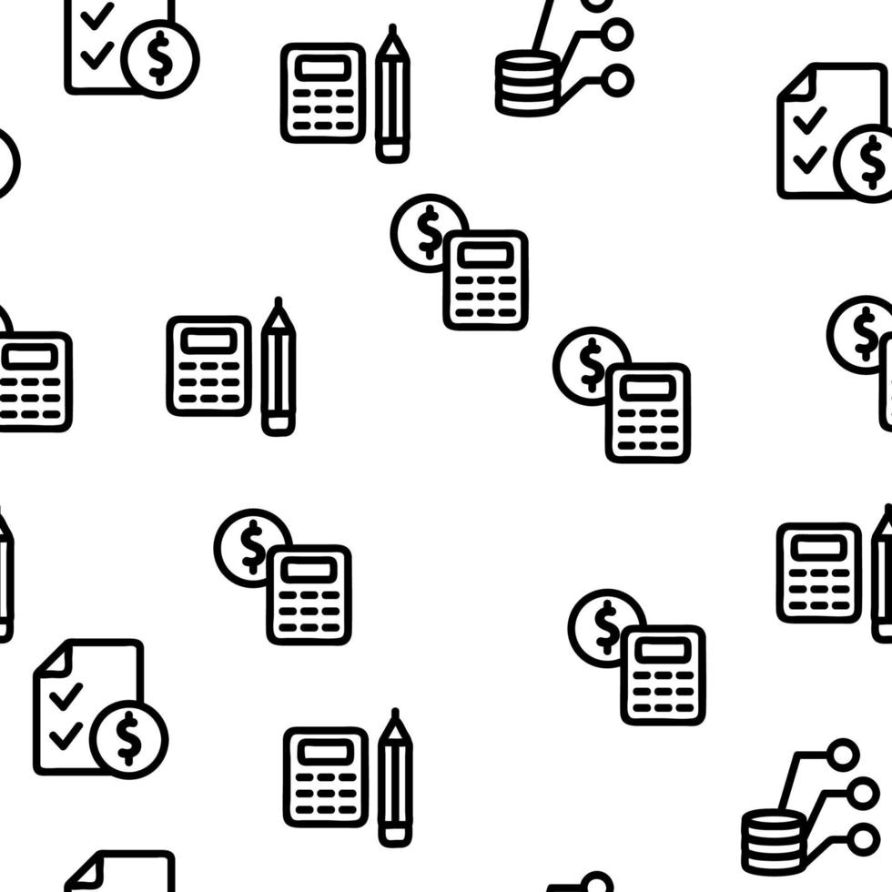 Budget Audit Vector Seamless Pattern