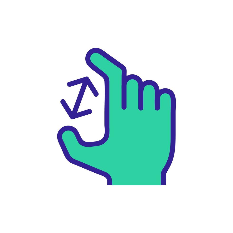 control on the touchscreen icon vector. Isolated contour symbol illustration vector