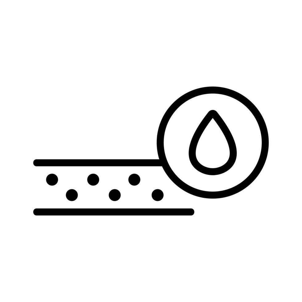 water-repellent vector icon. Isolated contour symbol illustration