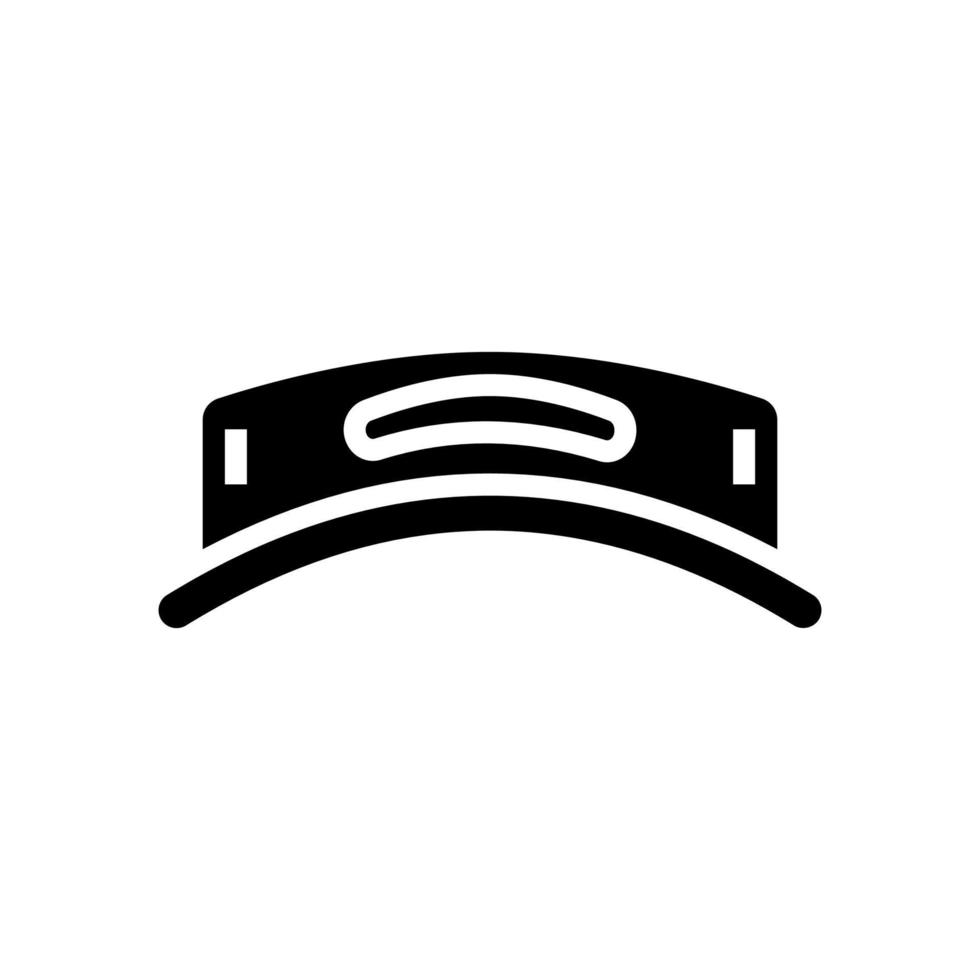 visor hat golf player glyph icon vector illustration