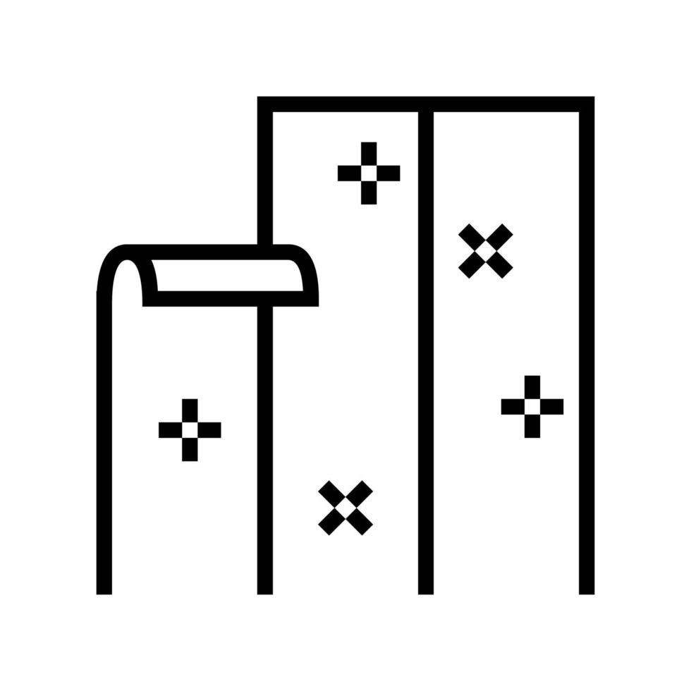 vinyl covering line icon vector illustration