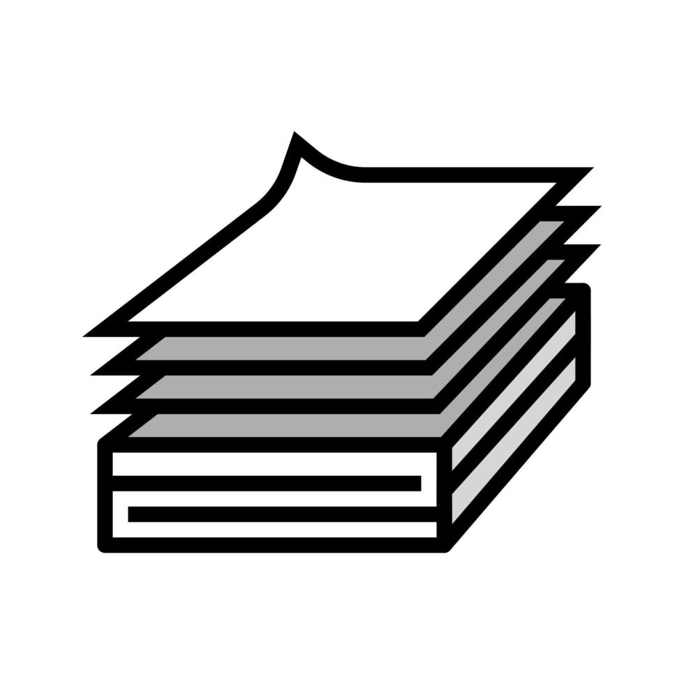 paper list wood production color icon vector illustration