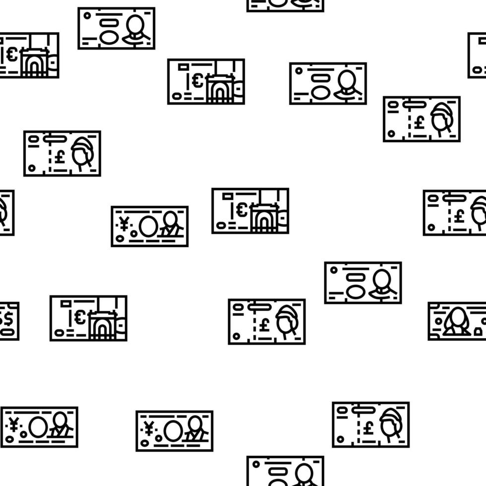 Currency International Finance Vector Seamless Pattern