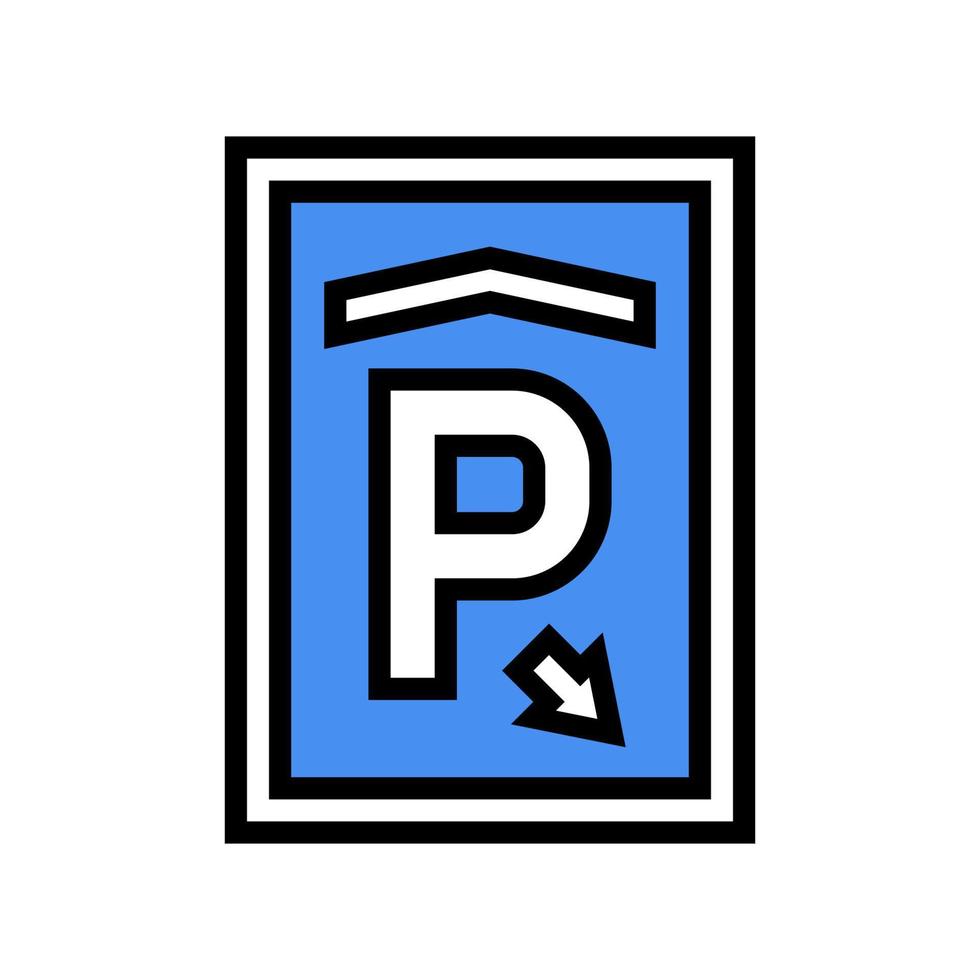 mark parking color icon vector illustration
