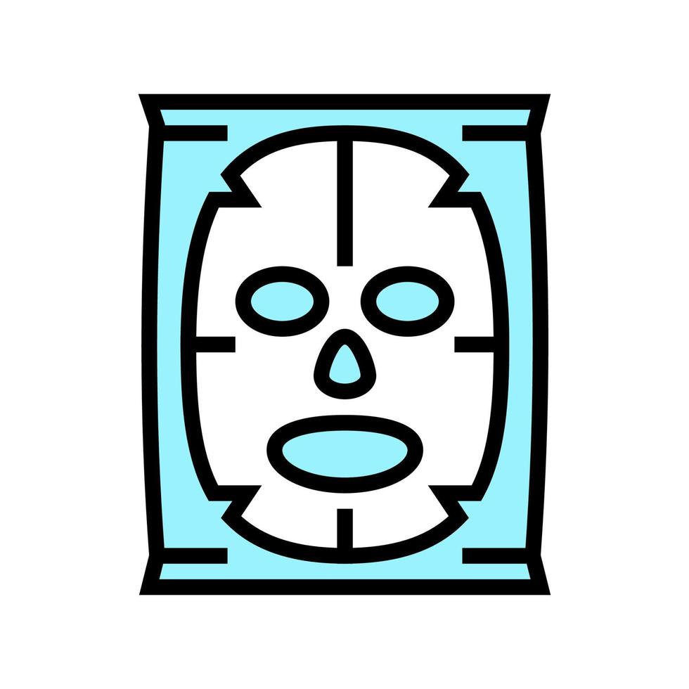 máscara facial belleza accesorio color icono vector ilustración