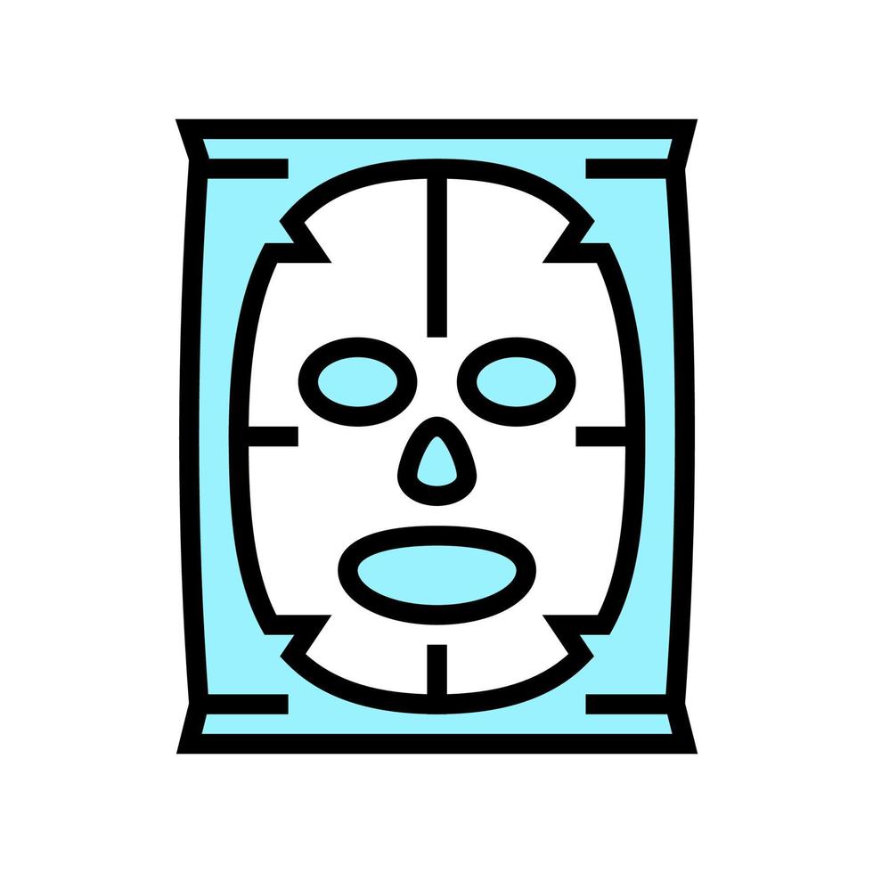 facial mask beauty accessory color icon vector illustration