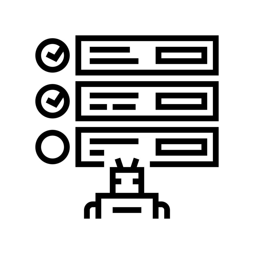 guideline system line icon vector illustration