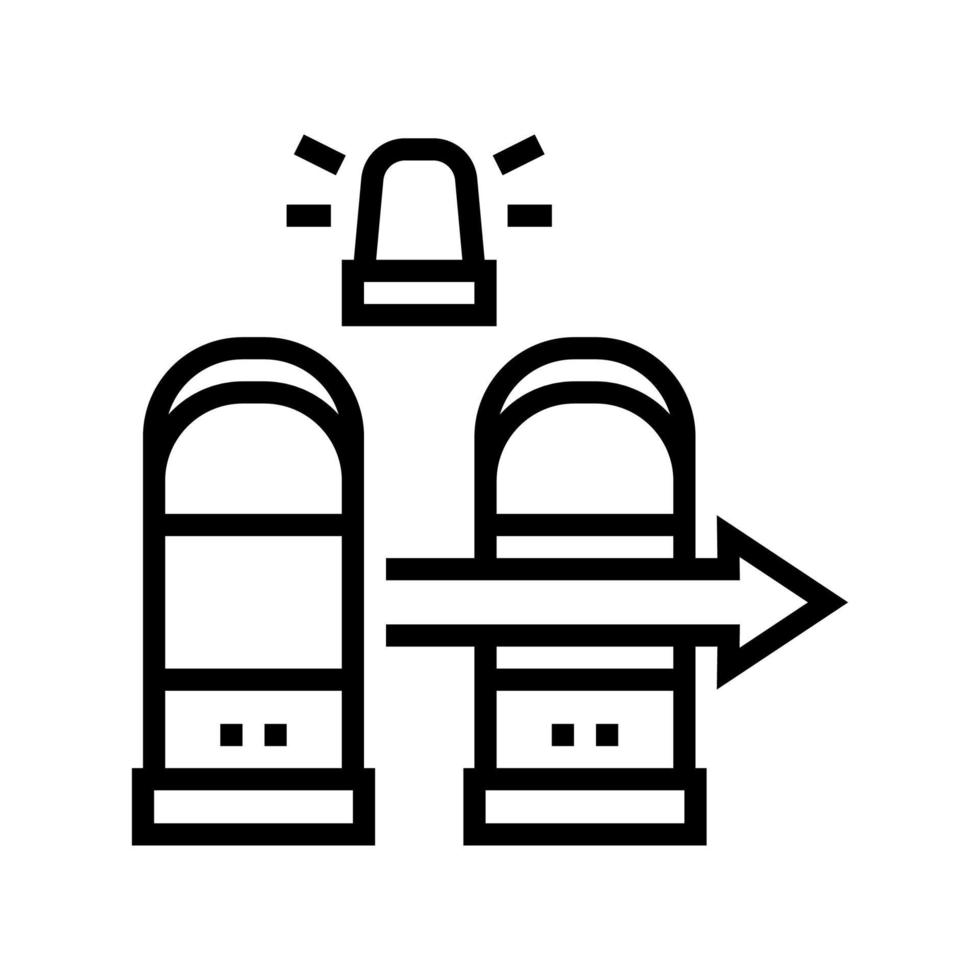 technology rfid for access line icon vector illustration