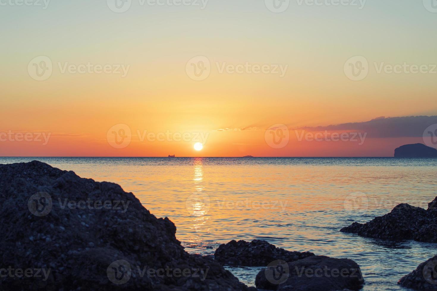 sea sunset images photo