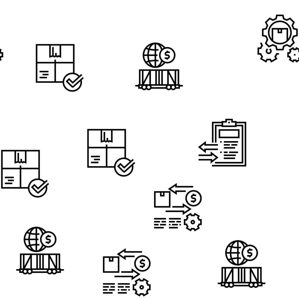 exportación importación logística vector de patrones sin fisuras