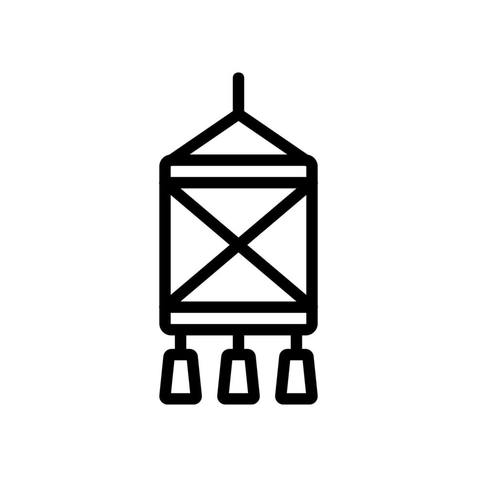 buddhist lantern icon vector outline illustration