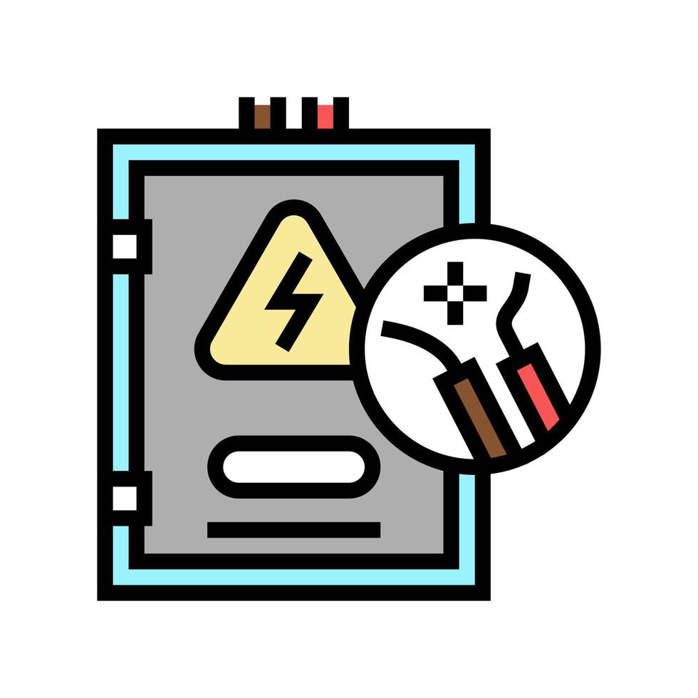 ilustración de vector de icono de color de reparación eléctrica