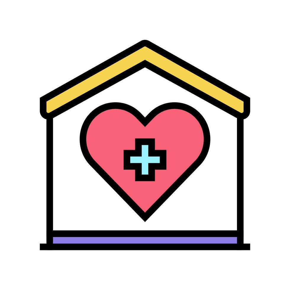 home care service color icon vector illustration