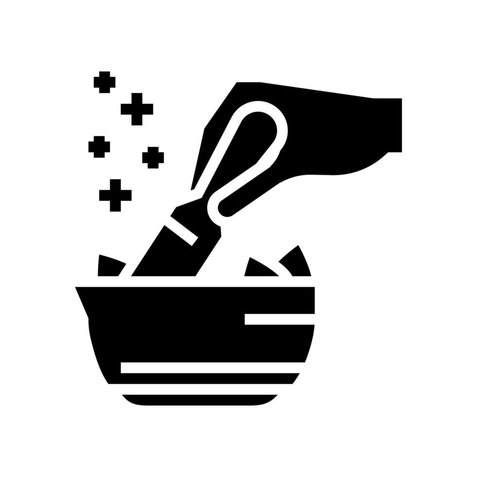 preparing natural homeopathy drug glyph icon vector illustration