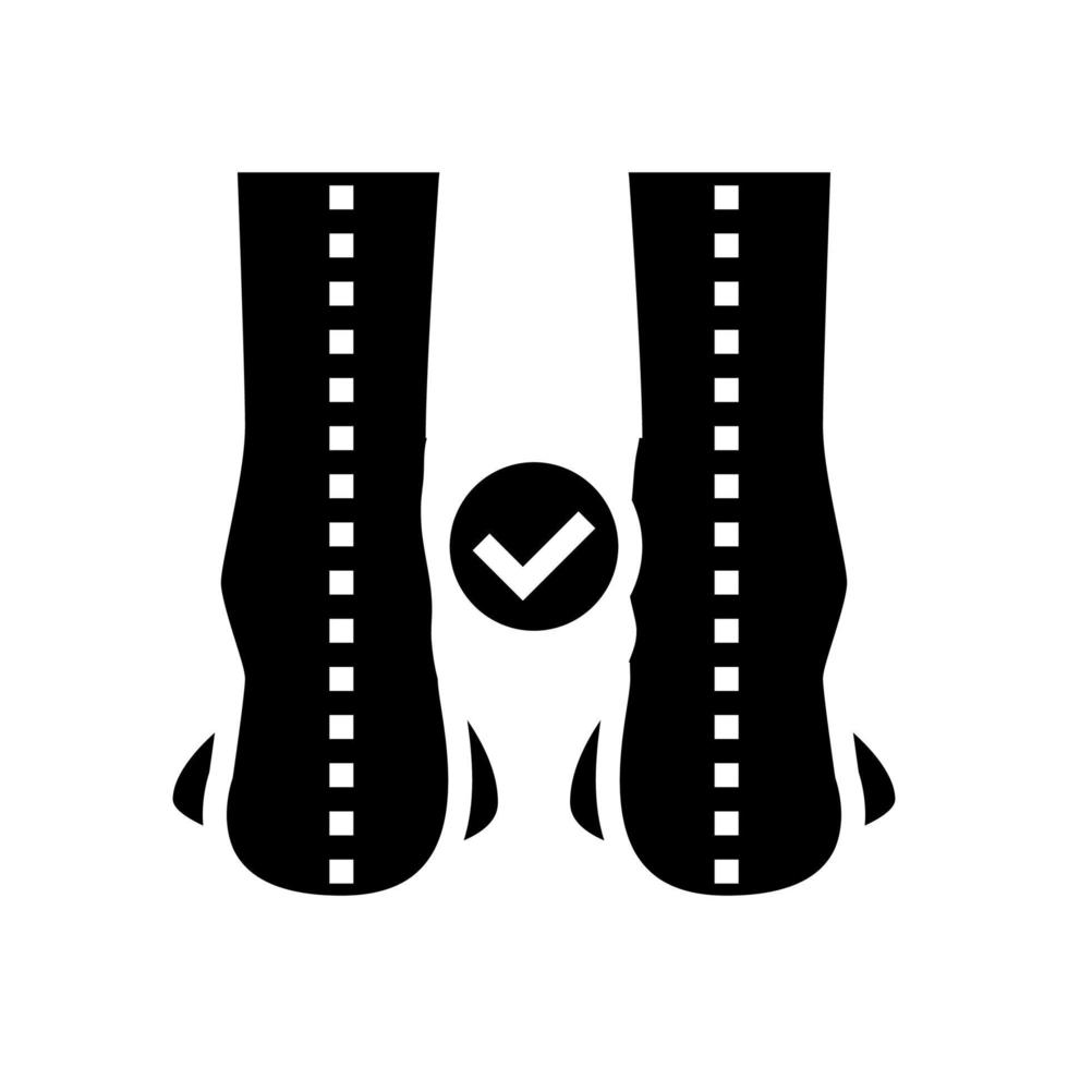straight legs glyph icon vector illustration