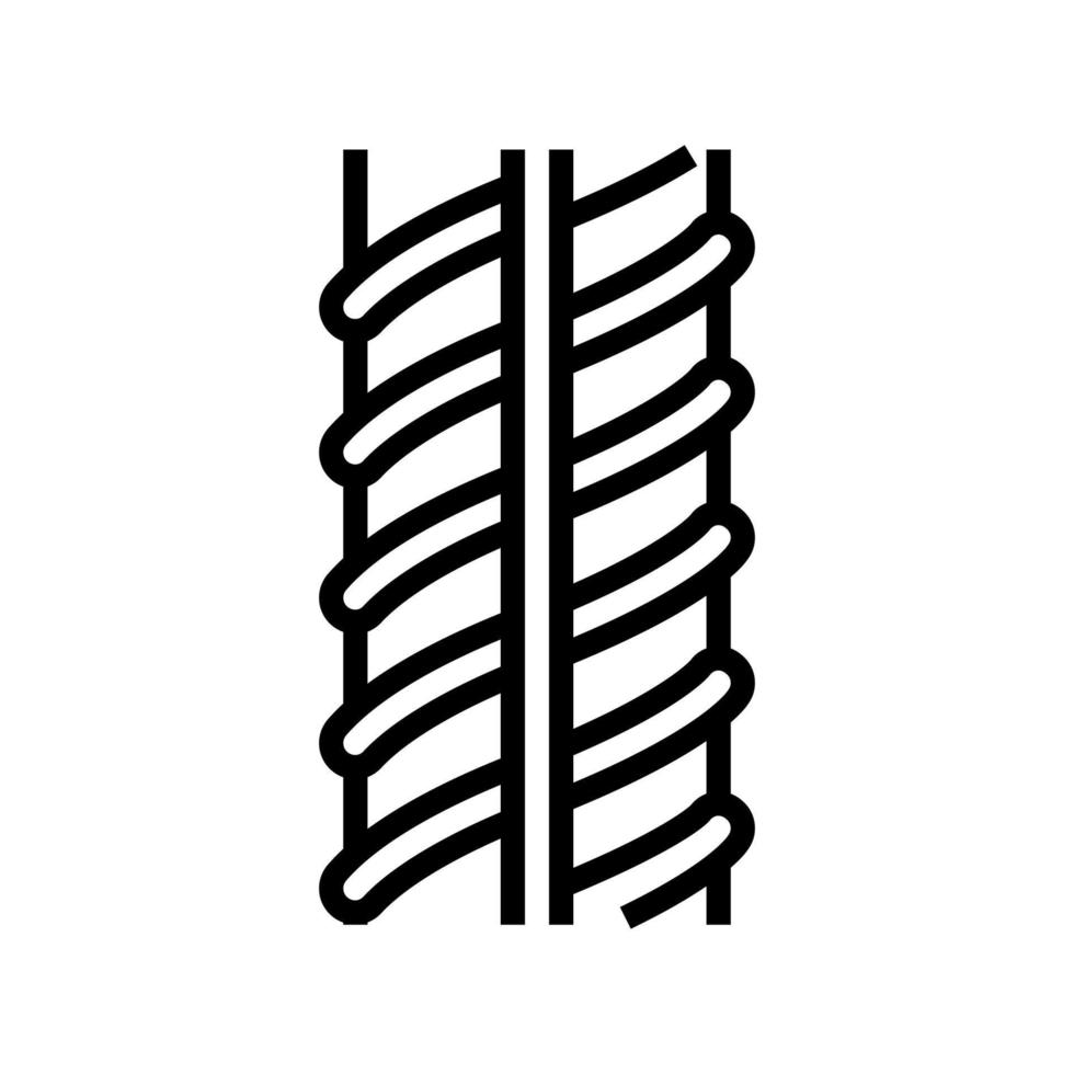 metallic rebar line icon vector illustration