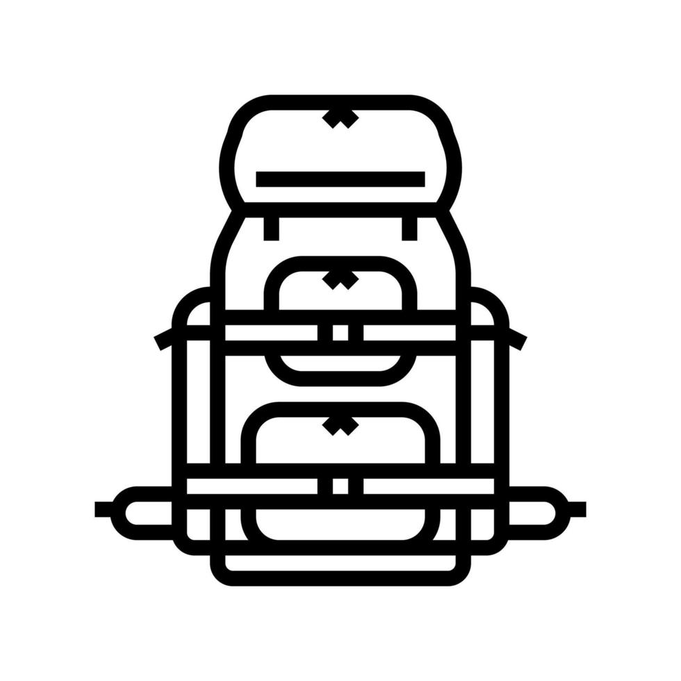 camp pack line icon vector illustration