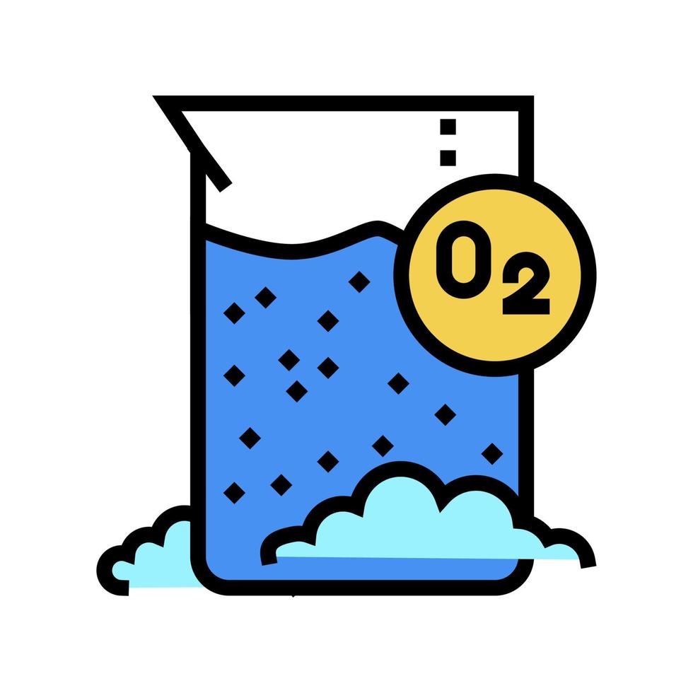 chemical reaction on oxygen color icon vector illustration