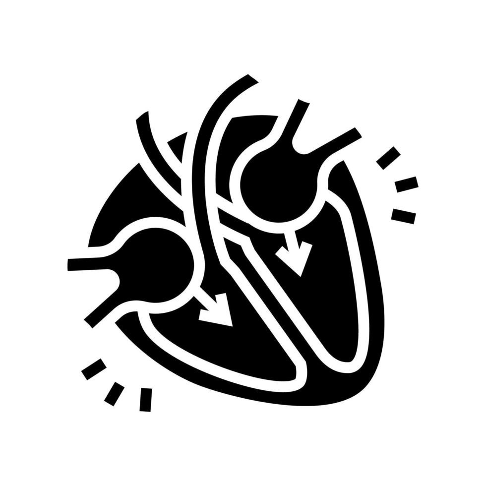 diastole disease line icon vector illustration