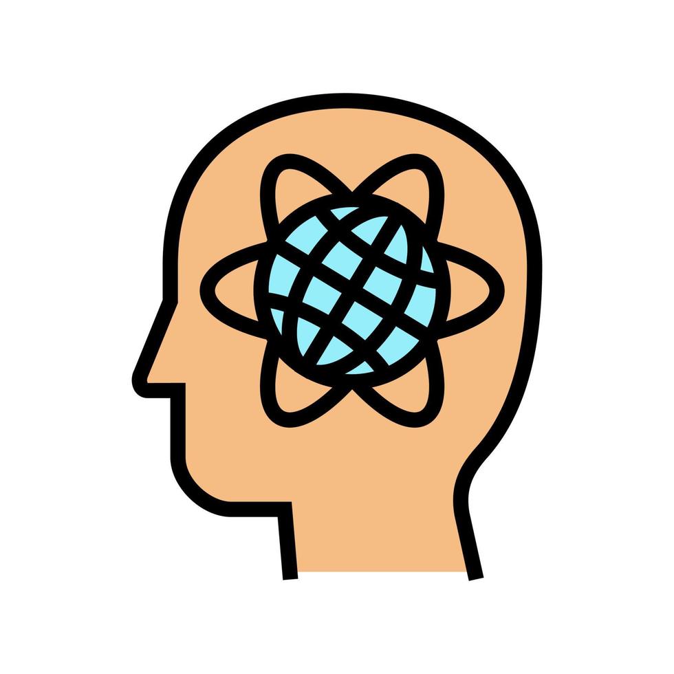 metaphysics philosophy color icon vector illustration