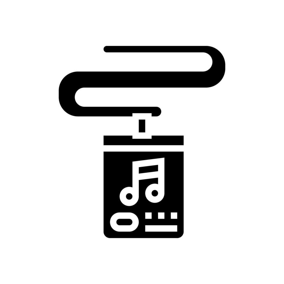 insignia del festival de música participante glifo icono vector ilustración