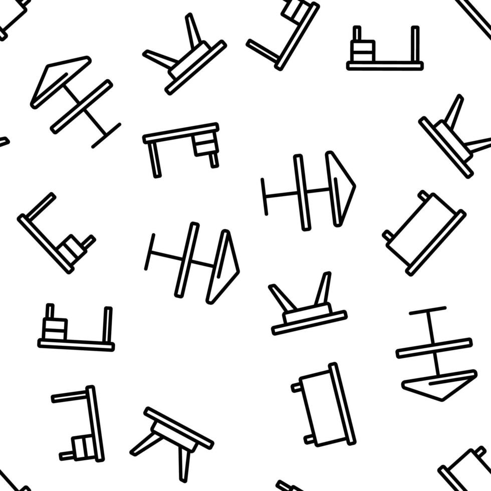 Table Desk Vector Seamless Pattern