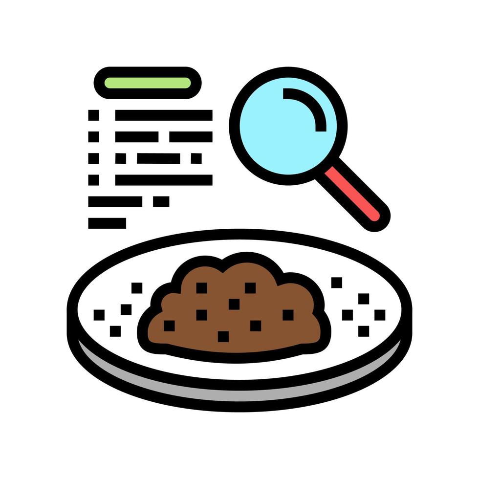 researching and analyzing soil color icon vector illustration