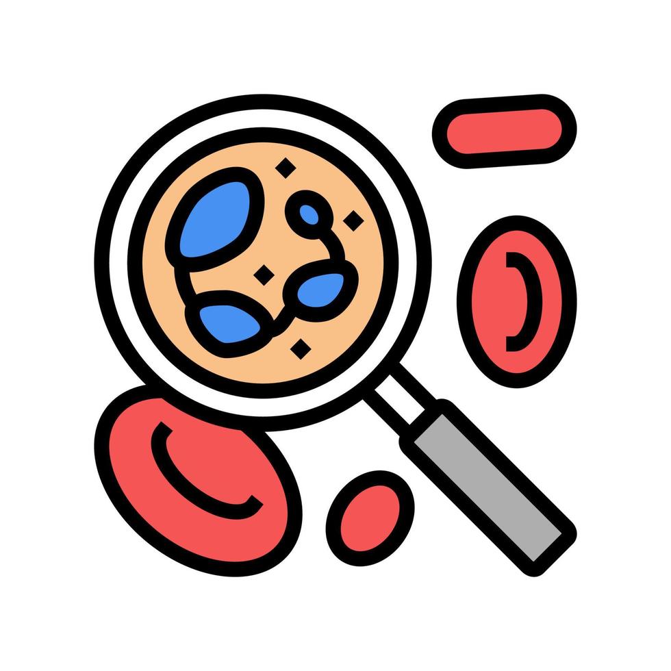 megaloblastic anemia researching color icon vector illustration