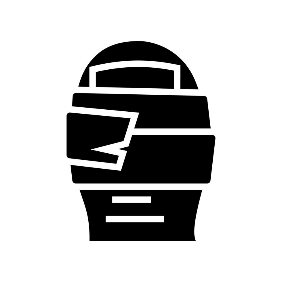 patch on toe glyph icon vector illustration