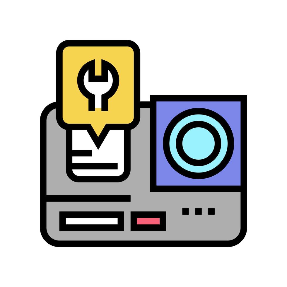 go pro camera repair color icon vector illustration