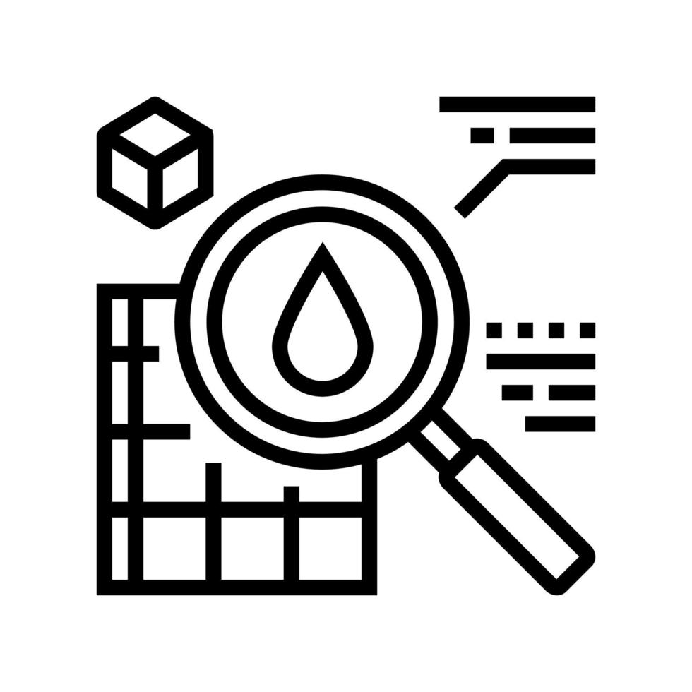 blood analyzing on sugar line icon vector illustration