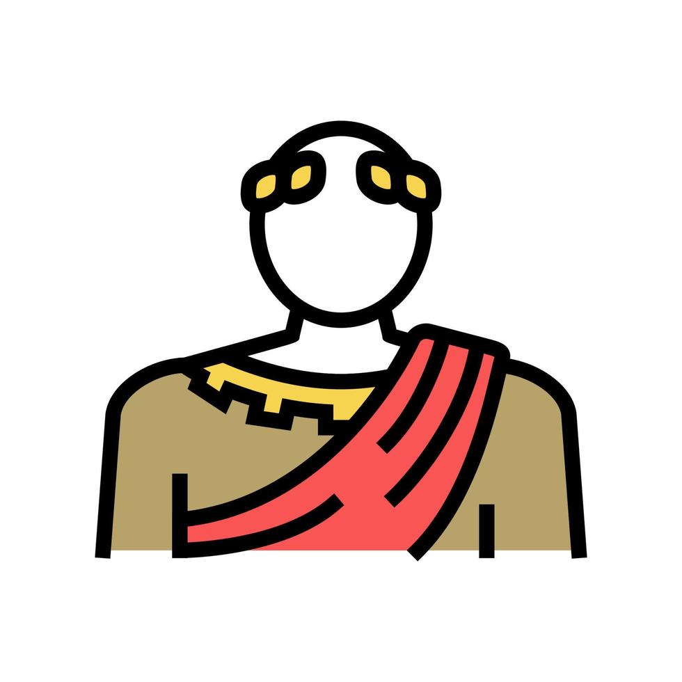 emperor ancient rome color icon vector illustration