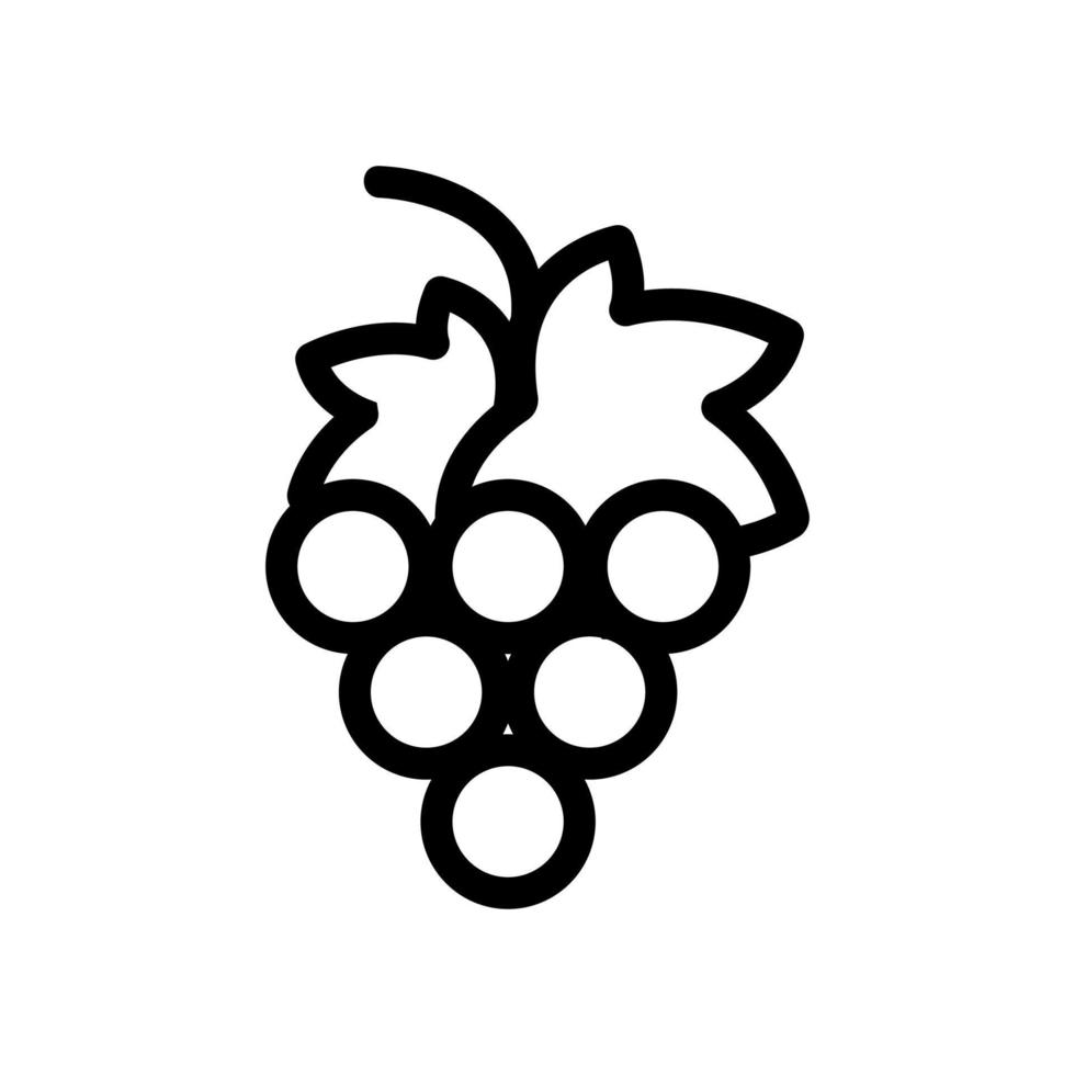 a bunch of grape icon vector. Isolated contour symbol illustration vector