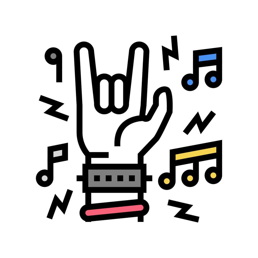 rock music concert color icon vector illustration
